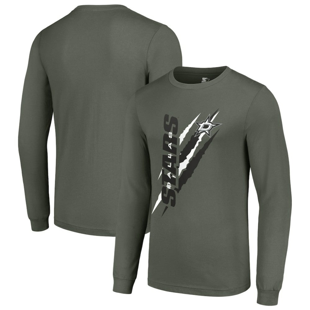 Dallas Stars Starter Color Scratch Long-Sleeve T-Shirt - Green - NHL
