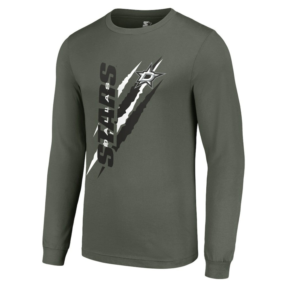 Dallas Stars Starter Color Scratch Long-Sleeve T-Shirt - Green - NHL