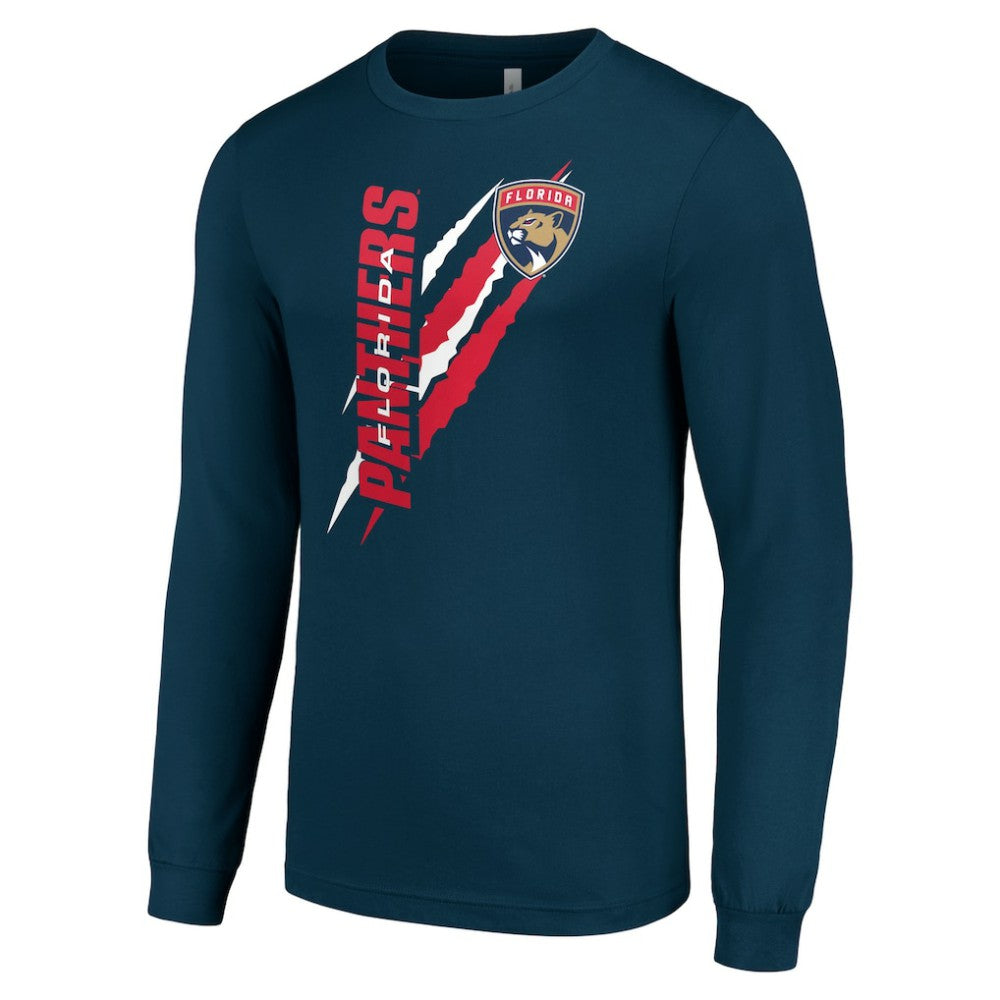 Florida Panthers Starter Color Scratch Long-Sleeve T-Shirt - Navy - NHL