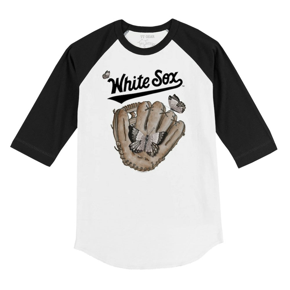 Chicago White Sox Tiny Turnip Youth Butterfly Glove 3/4-Sleeve Raglan T-Shirt - MLB