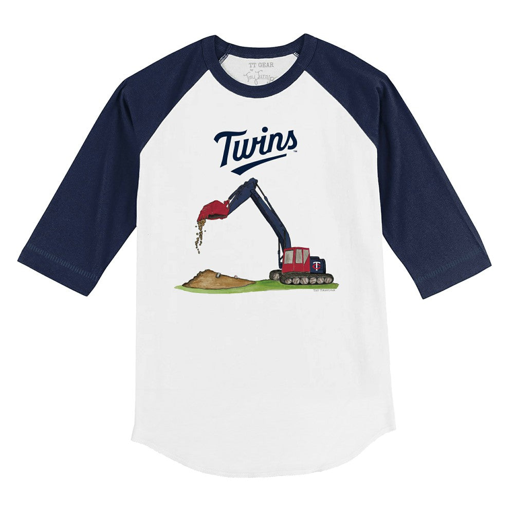 Minnesota Twins Tiny Turnip Youth Excavator 3/4-Sleeve Raglan T-Shirt - MLB