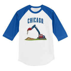 Chicago Cubs Tiny Turnip Youth Excavator 3/4-Sleeve Raglan T-Shirt - MLB
