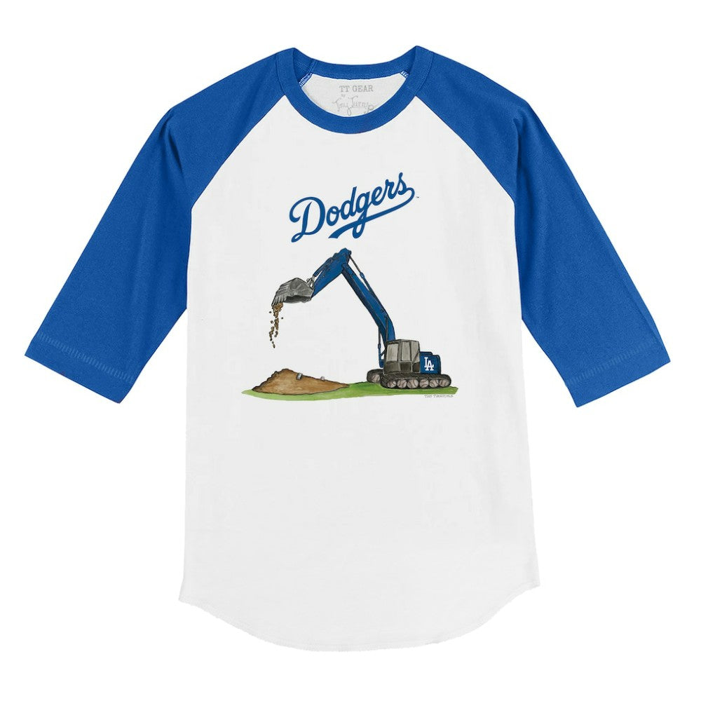 Los Angeles Dodgers Tiny Turnip Youth Excavator 3/4-Sleeve Raglan T-Shirt - MLB