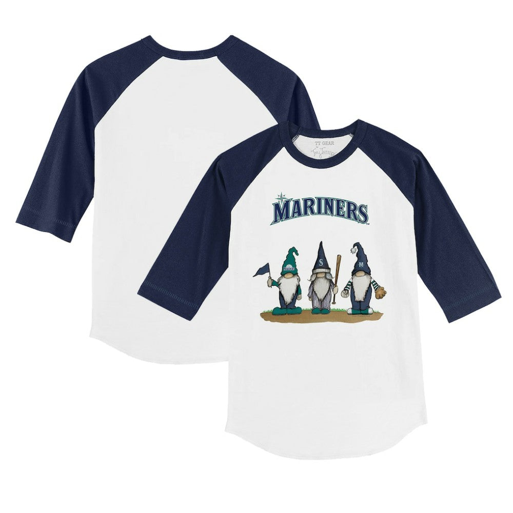 Seattle Mariners Tiny Turnip Youth Gnomes 3/4-Sleeve Raglan T-Shirt - MLB