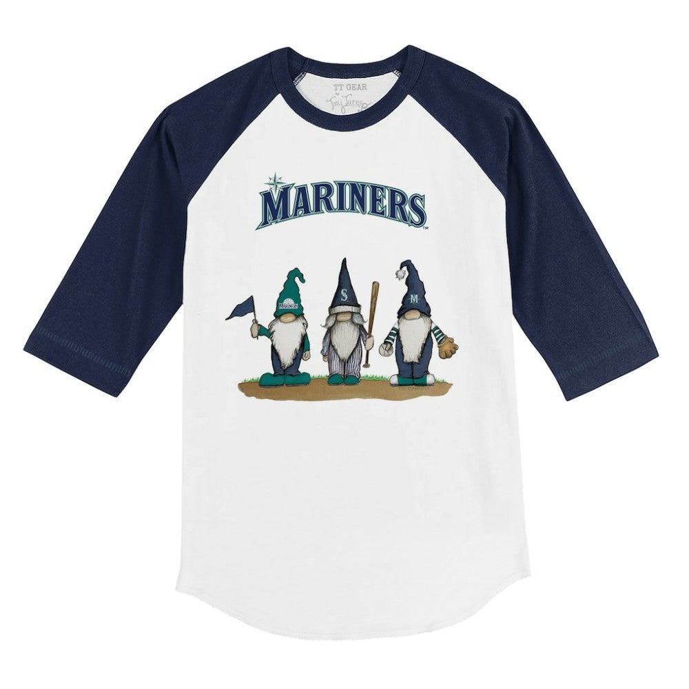 Seattle Mariners Tiny Turnip Youth Gnomes 3/4-Sleeve Raglan T-Shirt - MLB