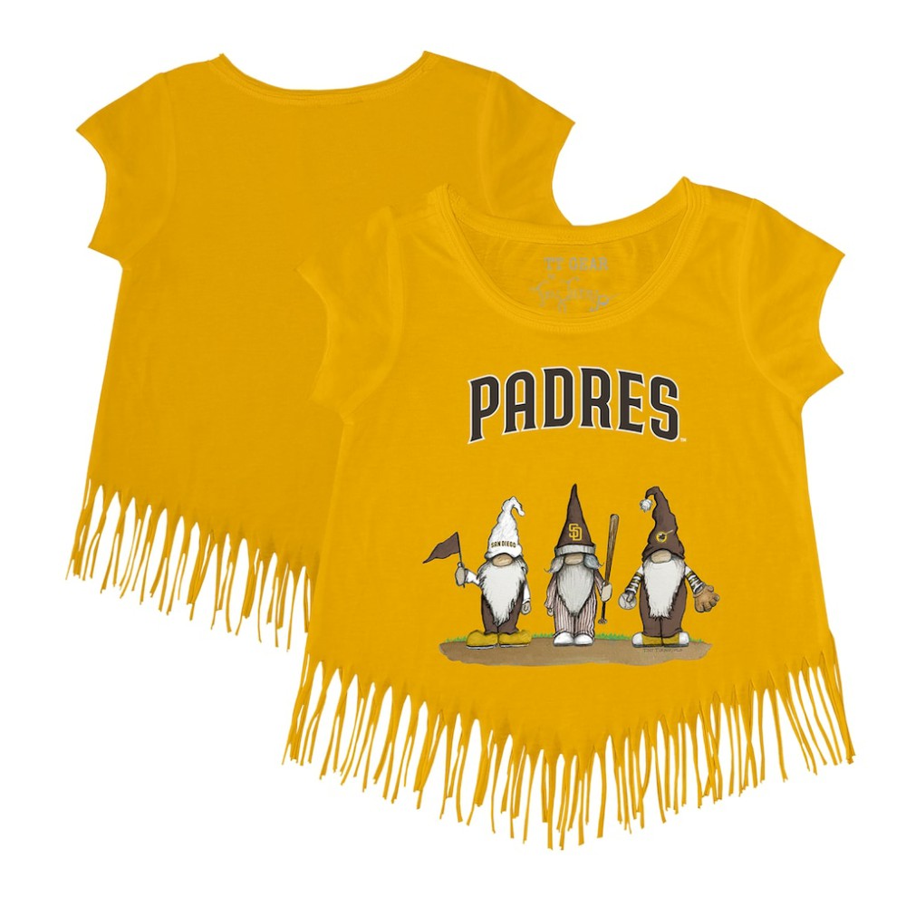 San Diego Padres Tiny Turnip Girls Youth Gnomes Fringe T-Shirt - MLB