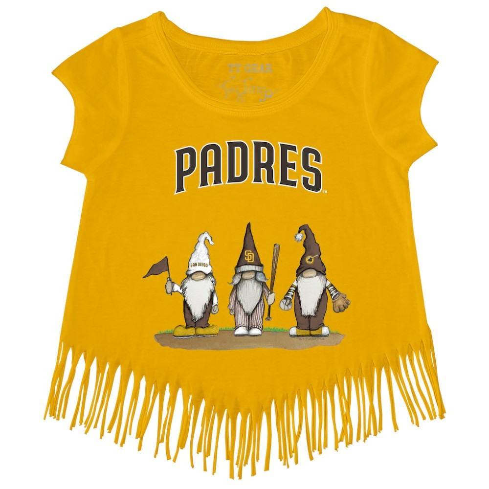 San Diego Padres Tiny Turnip Girls Youth Gnomes Fringe T-Shirt - MLB