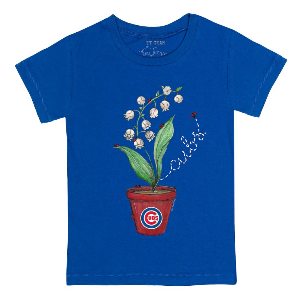 Chicago Cubs Tiny Turnip Youth Lilies & Ladybugs T-Shirt - MLB