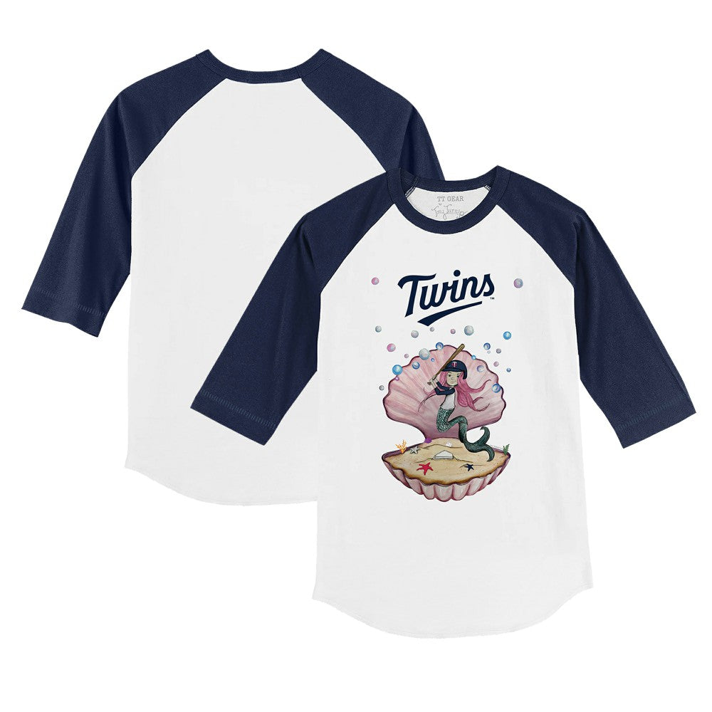 Minnesota Twins Tiny Turnip Youth Mermaid 3/4-Sleeve Raglan T-Shirt - MLB