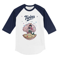 Minnesota Twins Tiny Turnip Youth Mermaid 3/4-Sleeve Raglan T-Shirt - MLB