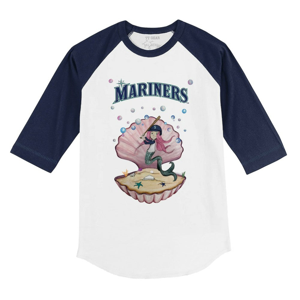 Seattle Mariners Tiny Turnip Youth Mermaid 3/4-Sleeve Raglan T-Shirt - MLB