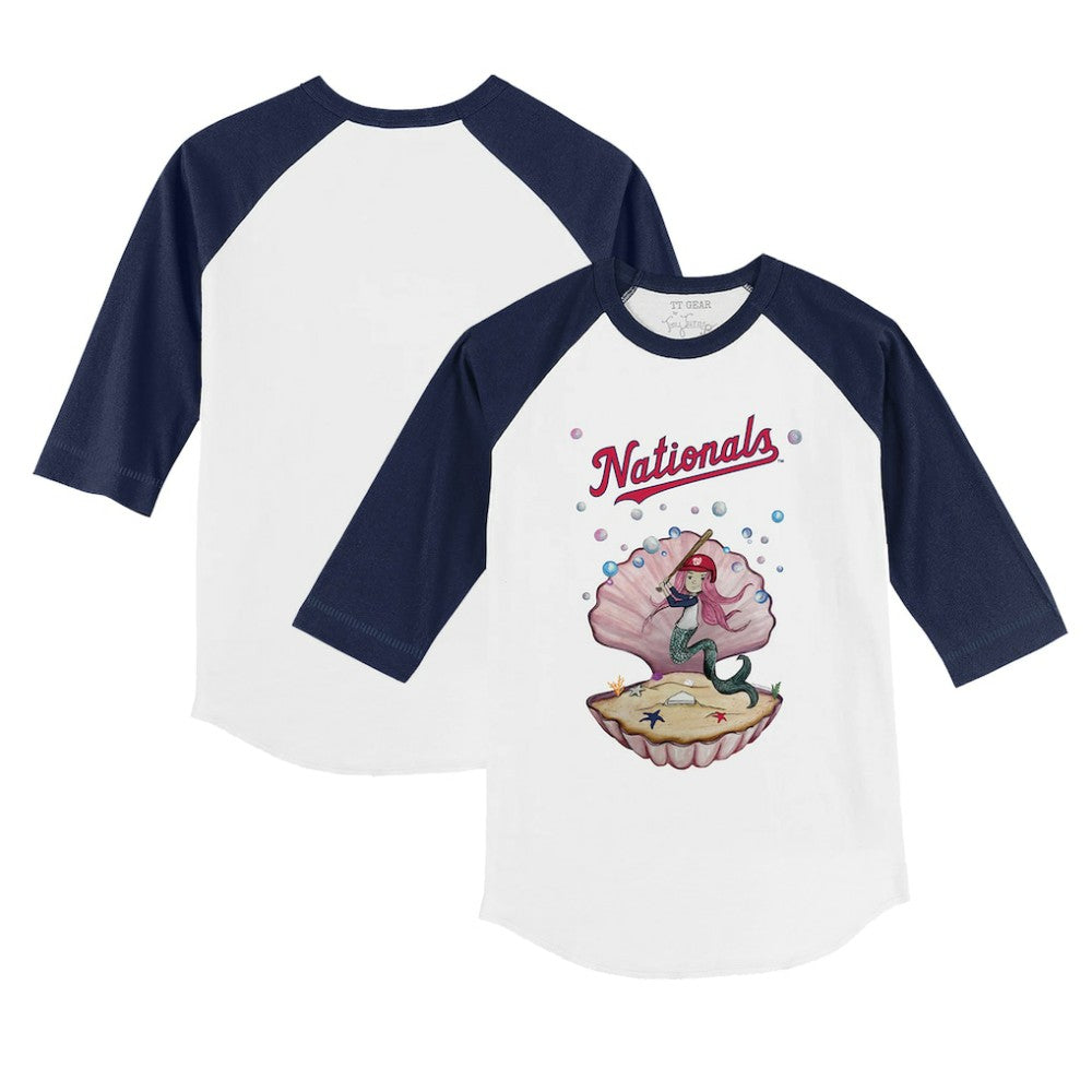 Washington Nationals Tiny Turnip Youth Mermaid 3/4-Sleeve Raglan T-Shirt - MLB