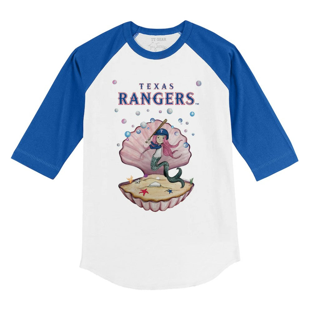 Texas Rangers Tiny Turnip Youth Mermaid 3/4-Sleeve Raglan T-Shirt - MLB