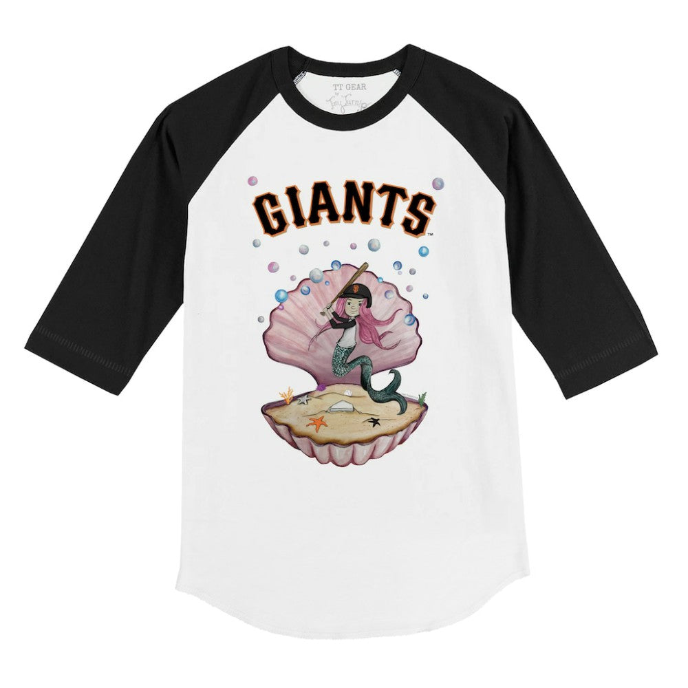 San Francisco Giants Tiny Turnip Youth Mermaid 3/4-Sleeve Raglan T-Shirt - MLB