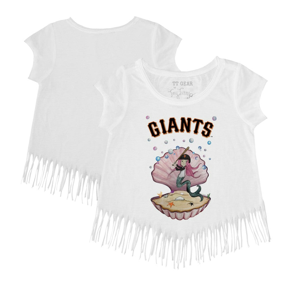 San Francisco Giants Tiny Turnip Girls Youth Mermaid Fringe T-Shirt - MLB