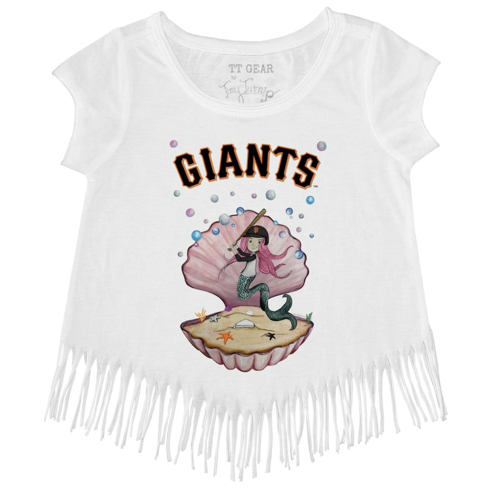 San Francisco Giants Tiny Turnip Girls Youth Mermaid Fringe T-Shirt - MLB