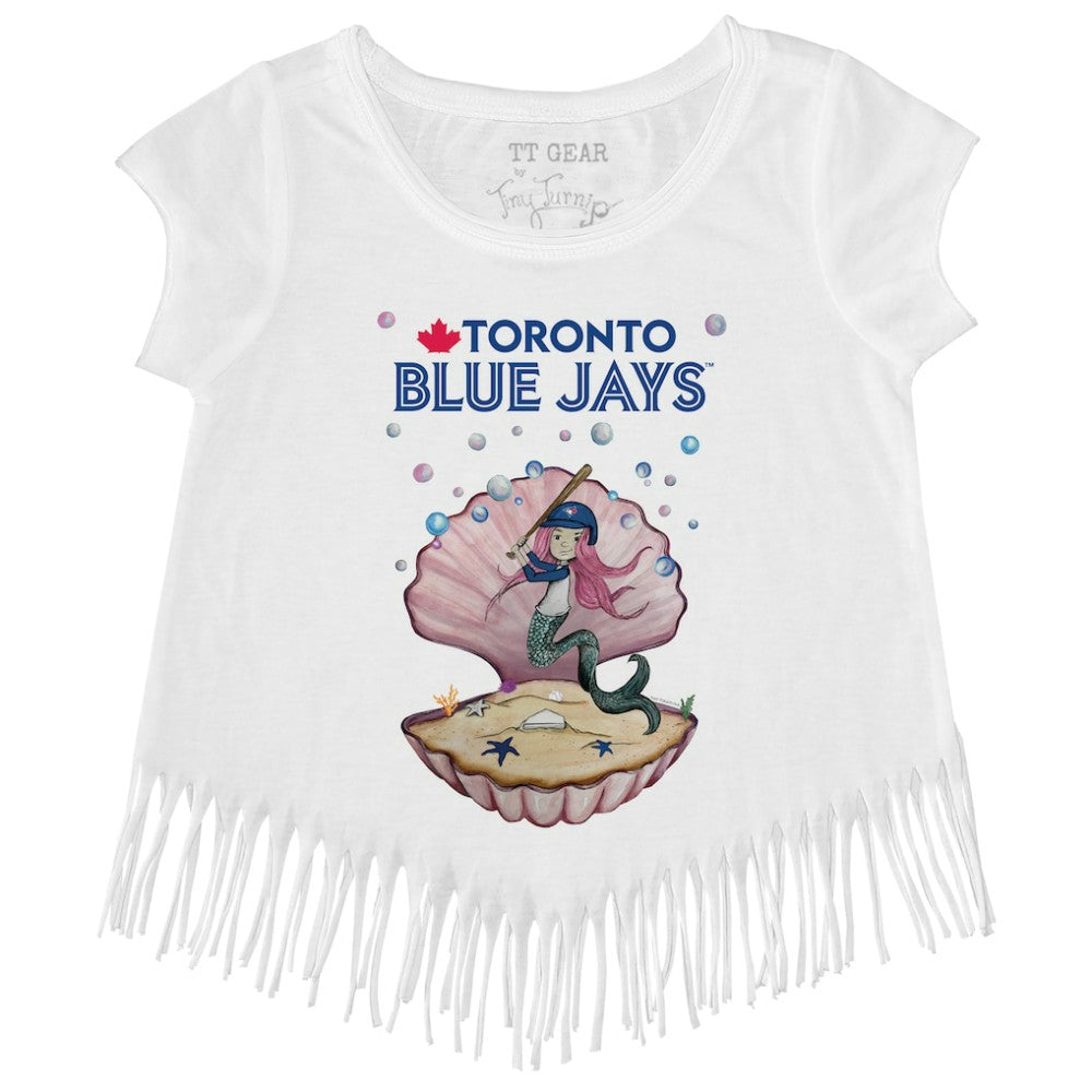 Toronto Blue Jays Tiny Turnip Girls Youth Mermaid Fringe T-Shirt - MLB