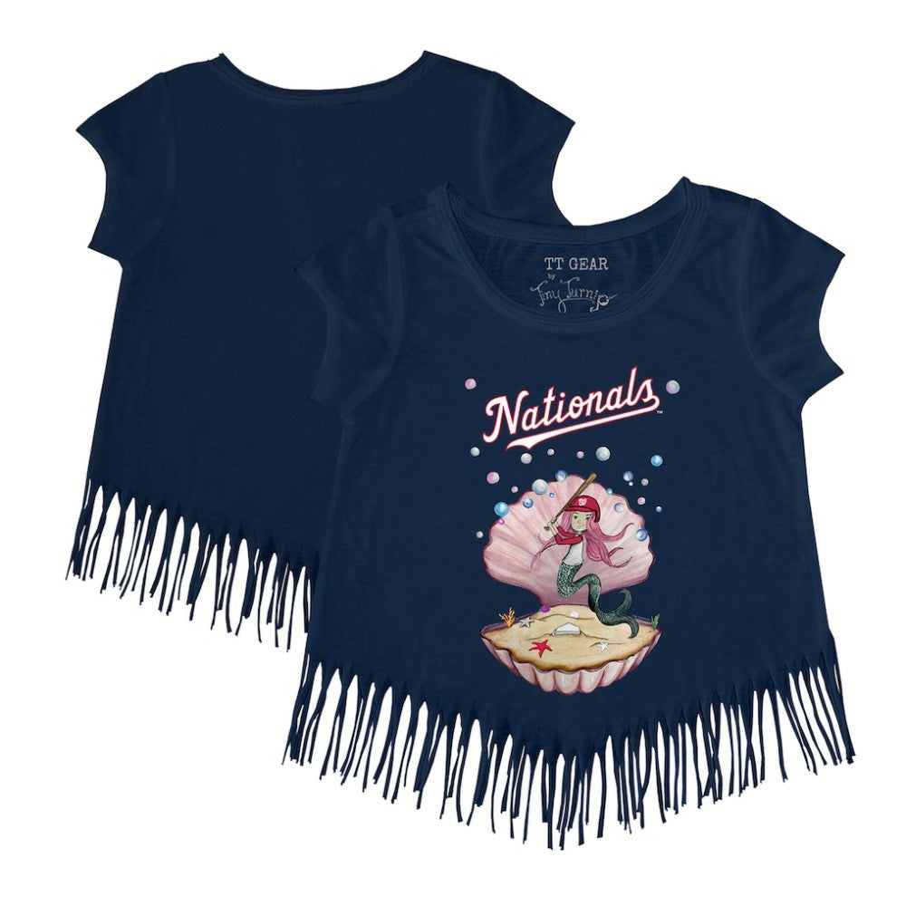 Washington Nationals Tiny Turnip Girls Youth Mermaid Fringe T-Shirt - MLB