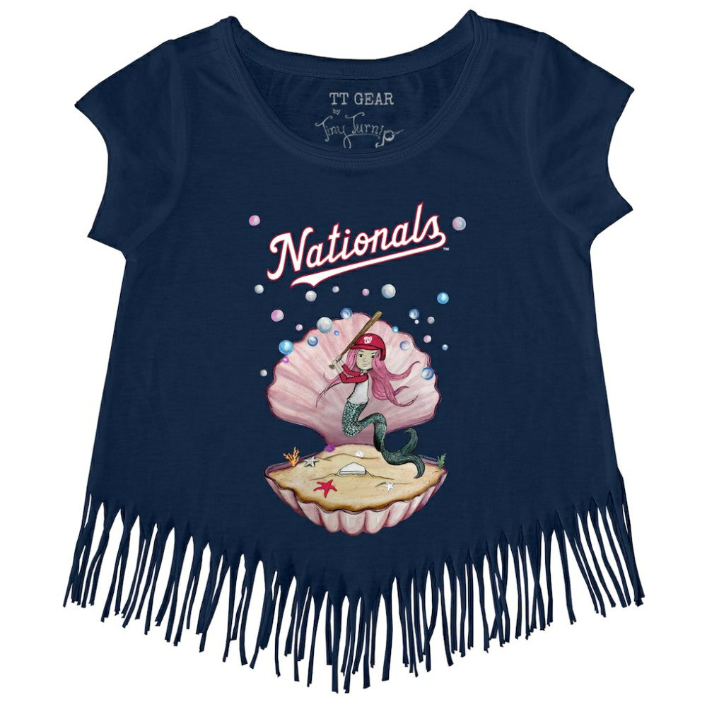 Washington Nationals Tiny Turnip Girls Youth Mermaid Fringe T-Shirt - MLB