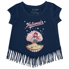 Washington Nationals Tiny Turnip Girls Youth Mermaid Fringe T-Shirt - MLB