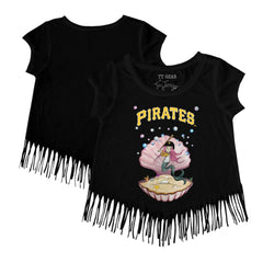 Pittsburgh Pirates Tiny Turnip Girls Youth Mermaid Fringe T-Shirt - MLB