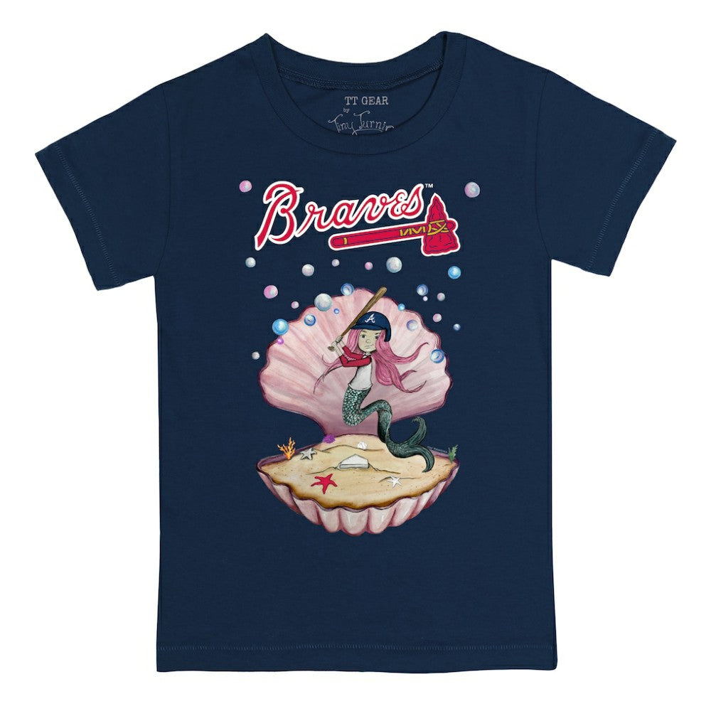 Atlanta Braves Tiny Turnip Youth Mermaid T-Shirt - MLB