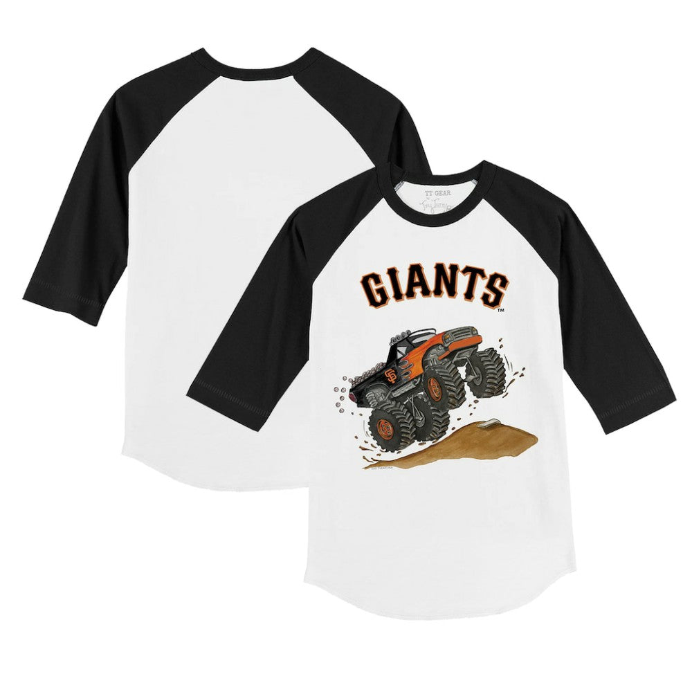 San Francisco Giants Tiny Turnip Youth Monster Truck 3/4-Sleeve Raglan T-Shirt - MLB