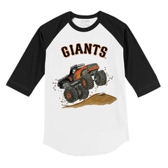San Francisco Giants Tiny Turnip Youth Monster Truck 3/4-Sleeve Raglan T-Shirt - MLB