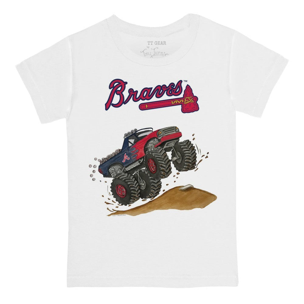 Atlanta Braves Tiny Turnip Youth Monster Truck T-Shirt - MLB