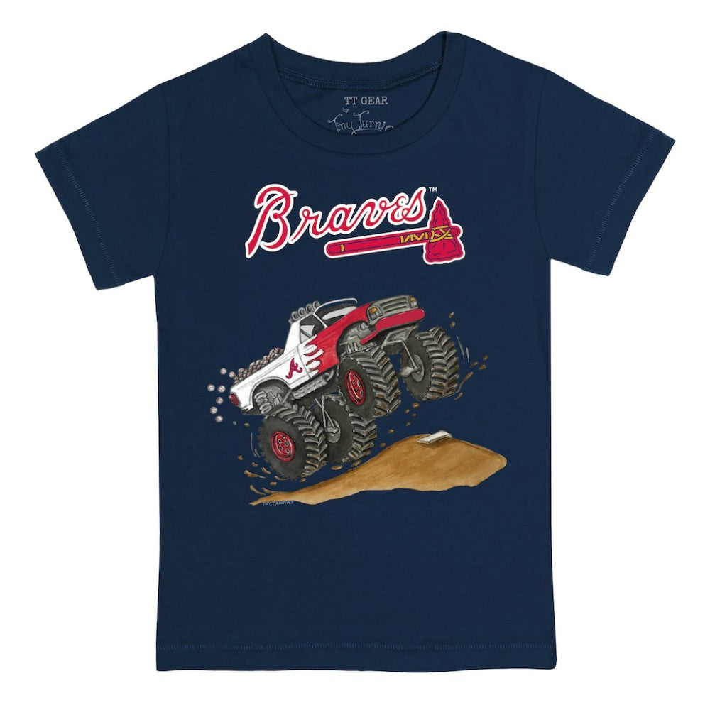 Atlanta Braves Tiny Turnip Youth Monster Truck T-Shirt - MLB