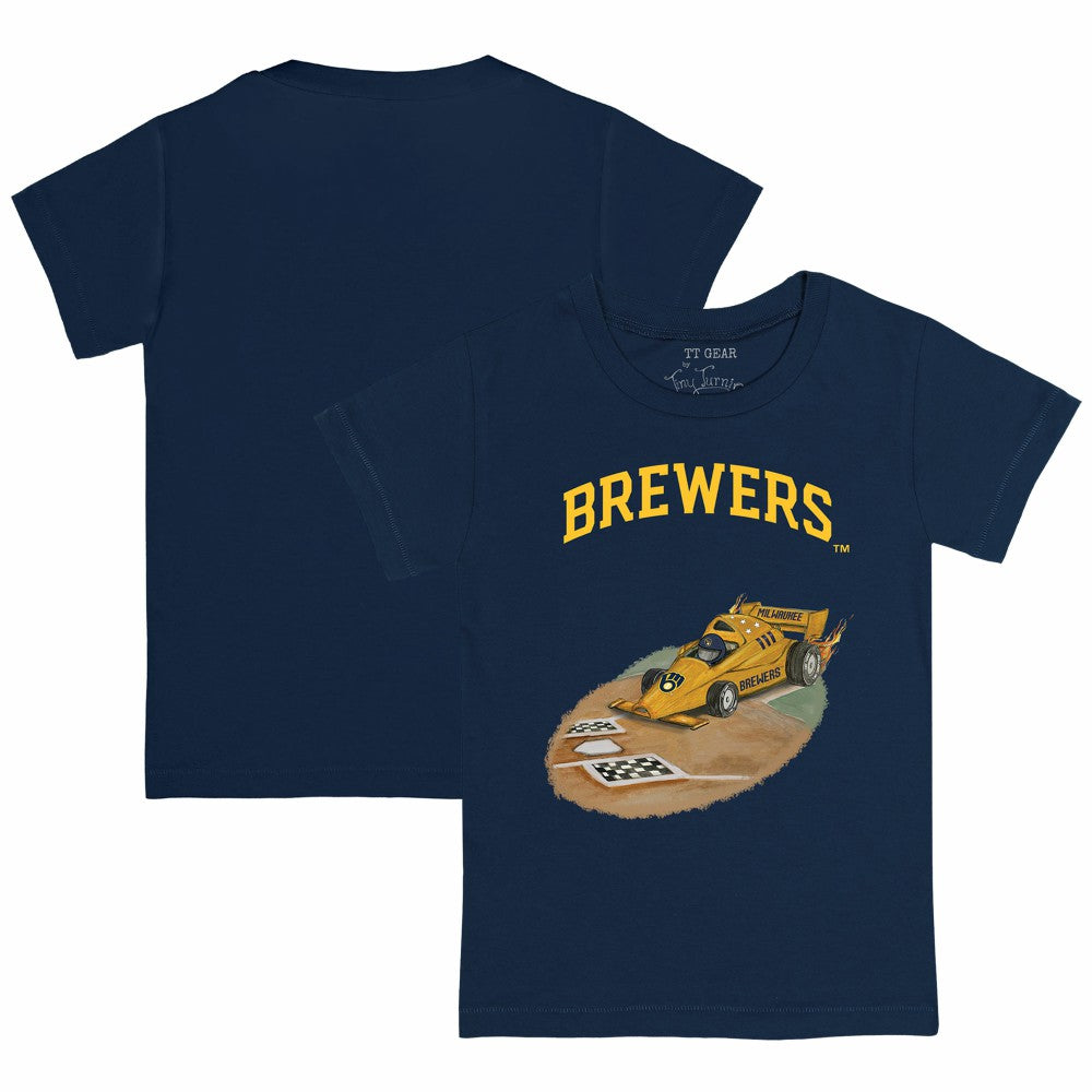 Milwaukee Brewers Tiny Turnip Youth Race Car T-Shirt - MLB