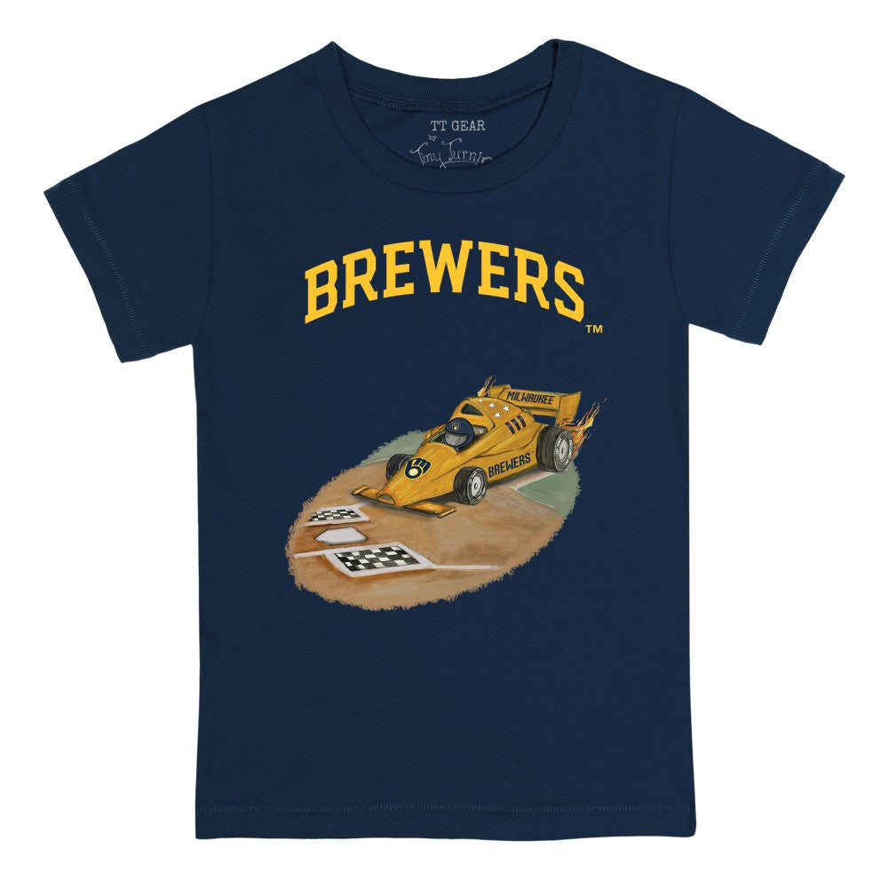 Milwaukee Brewers Tiny Turnip Youth Race Car T-Shirt - MLB
