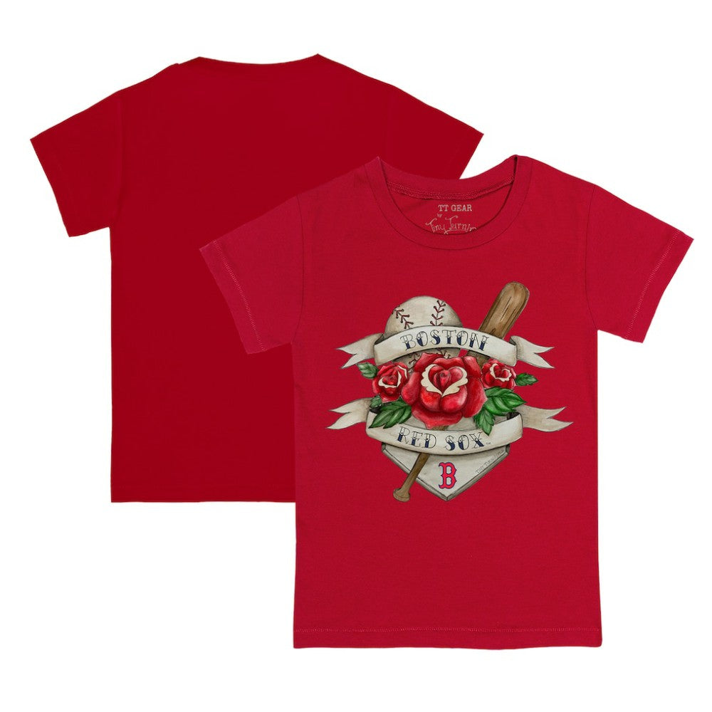 Boston Red Sox Tiny Turnip Youth Tattoo Rose T-Shirt - MLB