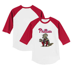 Philadelphia Phillies Tiny Turnip Youth Triceratops 3/4-Sleeve Raglan T-Shirt - MLB