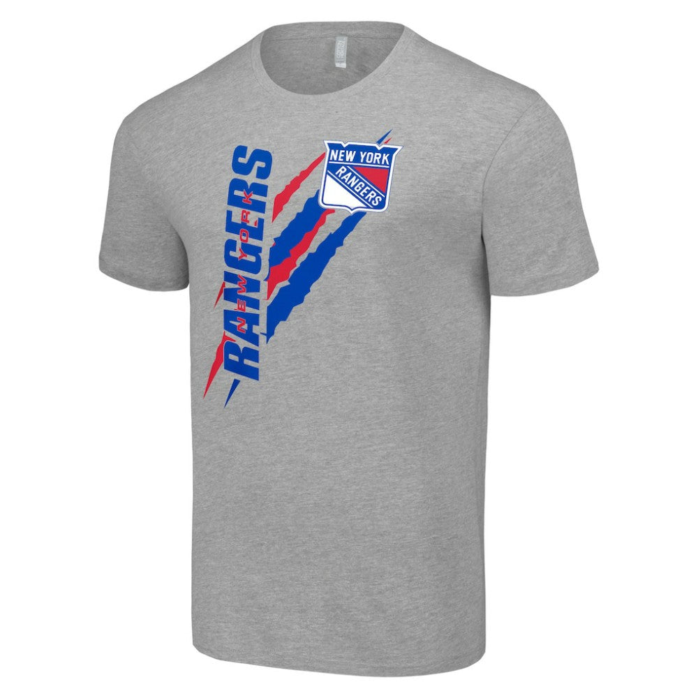 New York Rangers Starter Color Scratch T-Shirt - Heather Gray - NHL