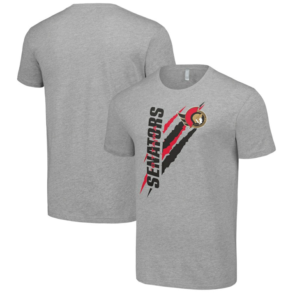 Ottawa Senators Starter Color Scratch T-Shirt - Heather Gray - NHL
