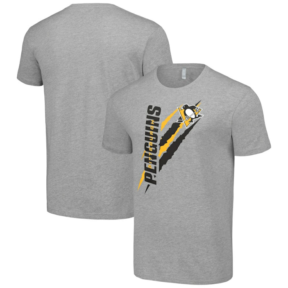 Pittsburgh Penguins Starter Color Scratch T-Shirt - Heather Gray - NHL