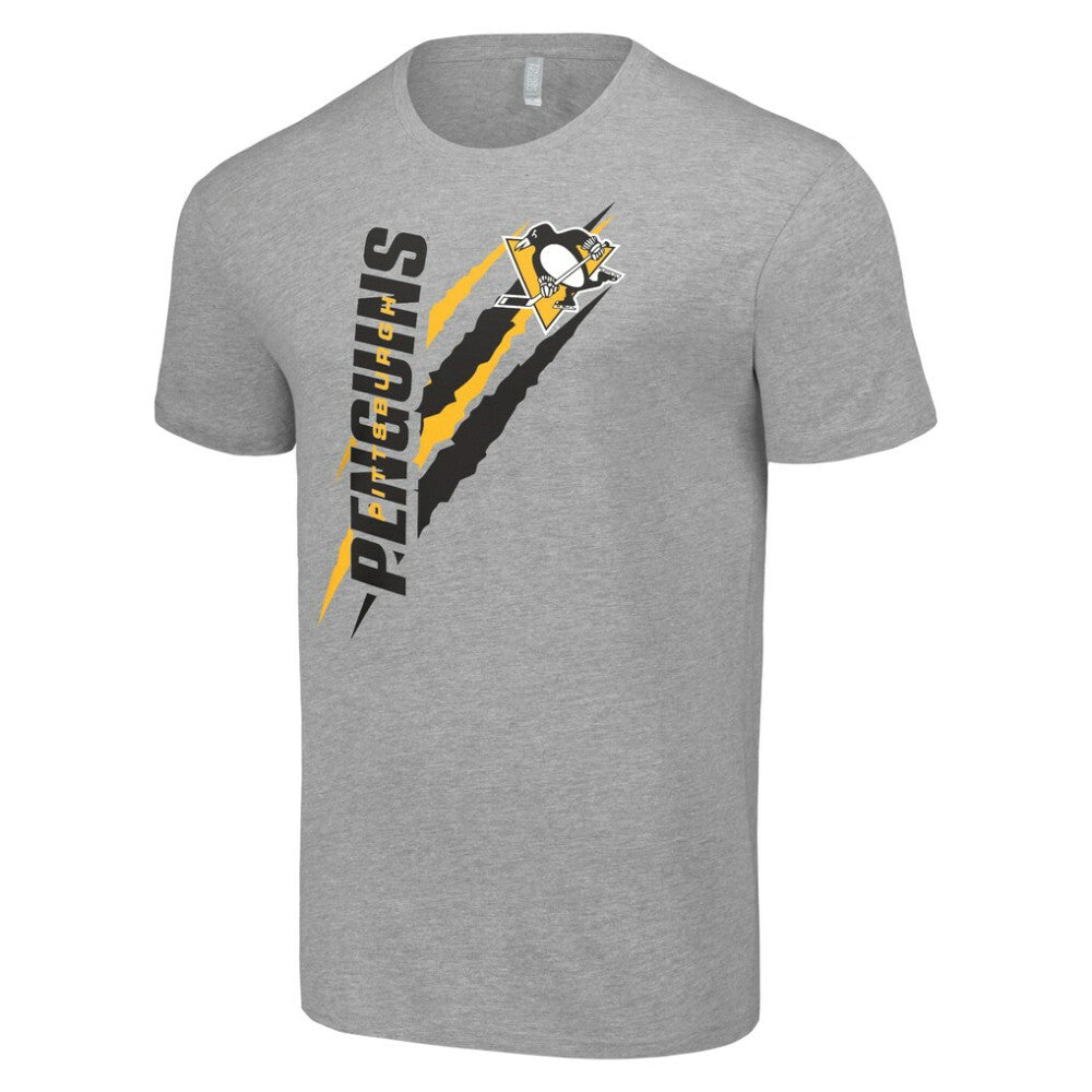 Pittsburgh Penguins Starter Color Scratch T-Shirt - Heather Gray - NHL