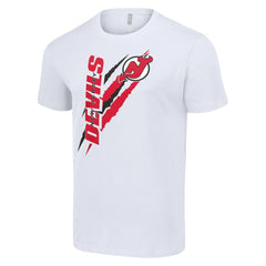 New Jersey Devils Starter Color Scratch T-Shirt - White - NHL