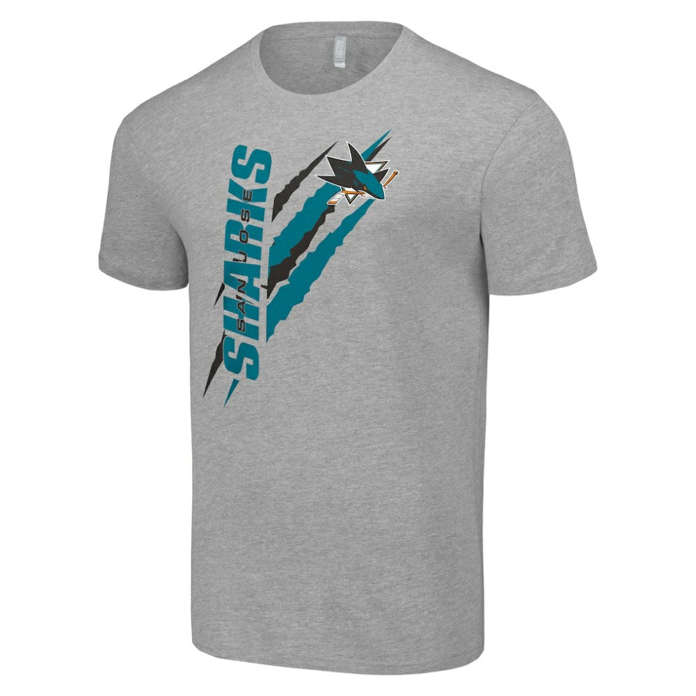 San Jose Sharks Starter Color Scratch T-Shirt - Heather Gray - NHL
