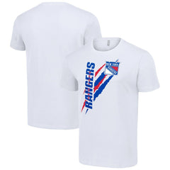New York Rangers Starter Color Scratch T-Shirt - White - NHL