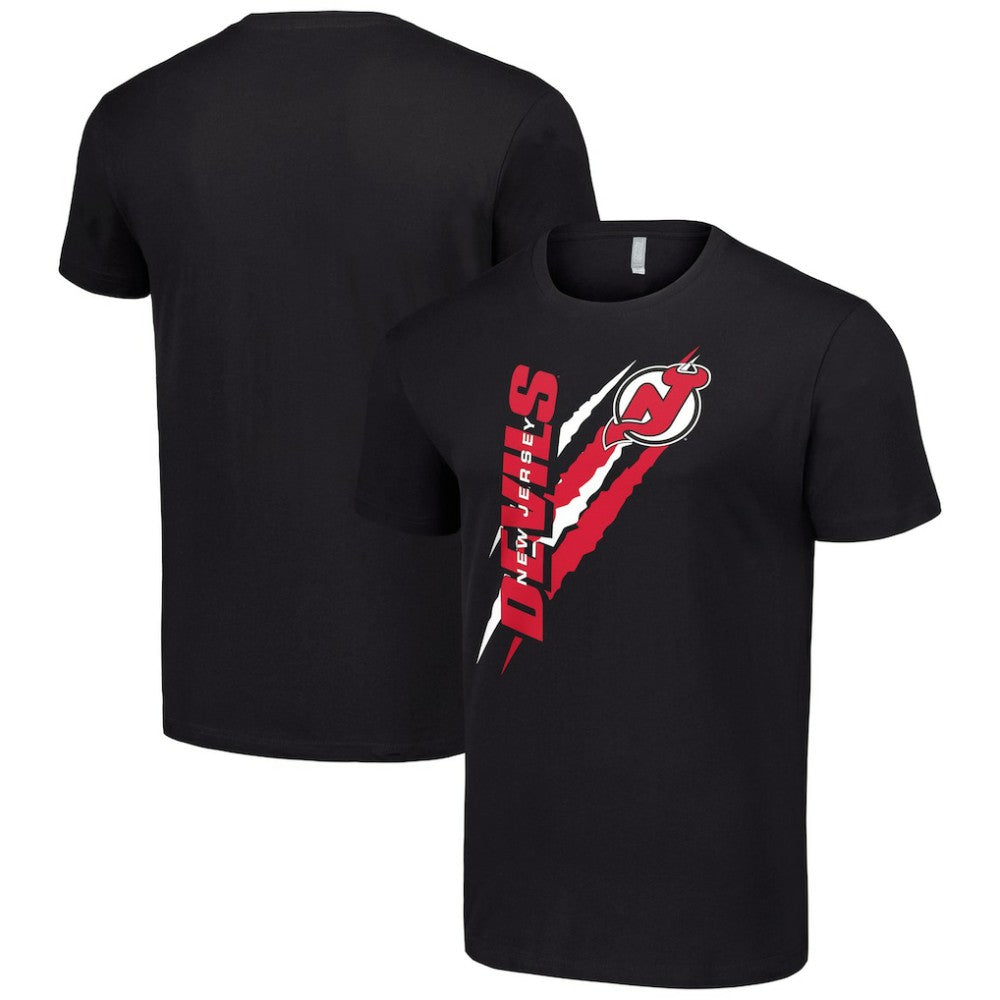 New Jersey Devils Starter Color Scratch T-Shirt - Black - NHL