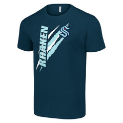 Seattle Kraken Starter Color Scratch T-Shirt - Deep Sea Blue - NHL