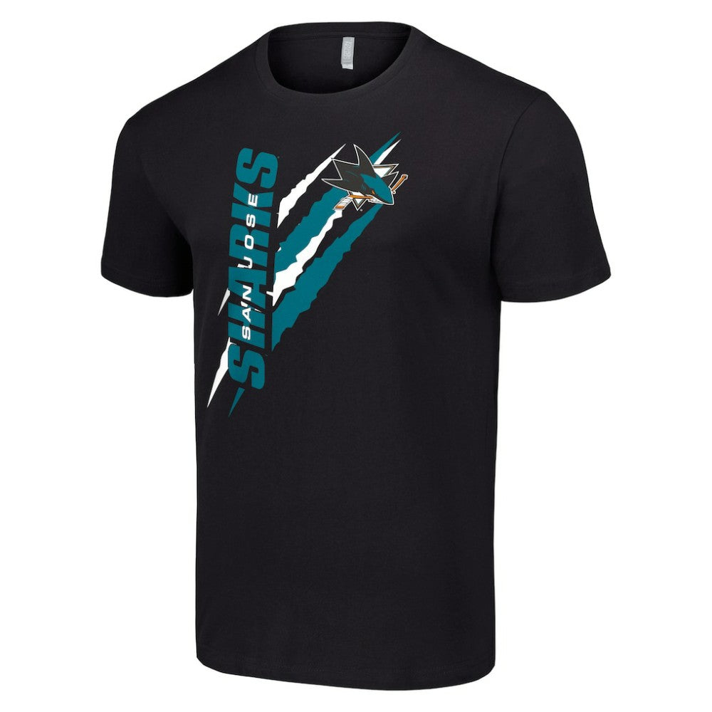 San Jose Sharks Starter Color Scratch T-Shirt - Black - NHL