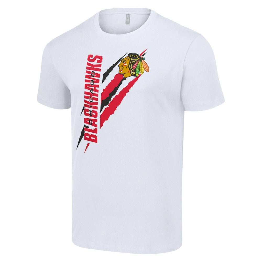 Chicago Blackhawks Starter Color Scratch T-Shirt - White - NHL