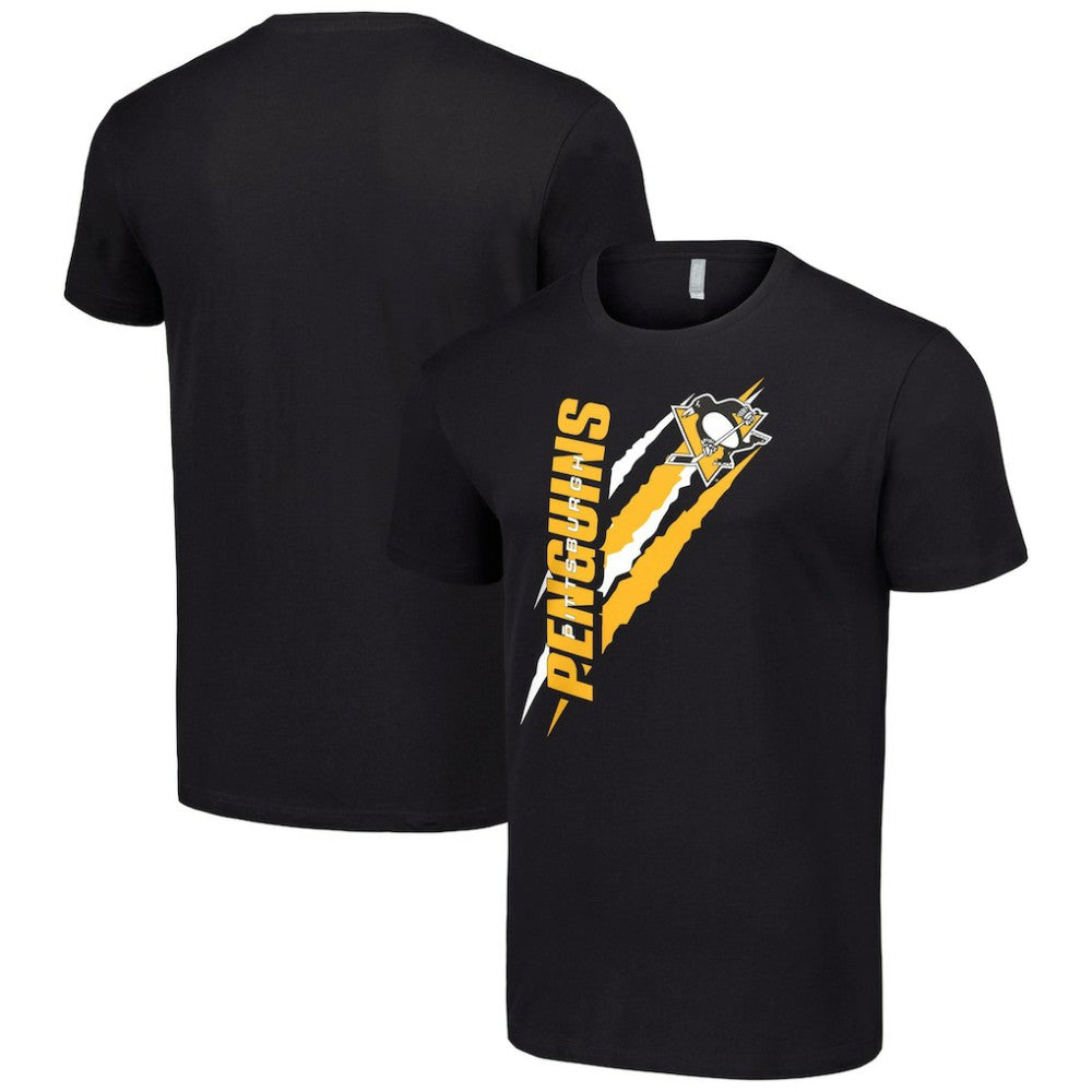 Pittsburgh Penguins Starter Color Scratch T-Shirt - Black - NHL