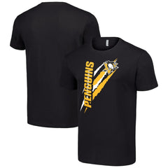 Pittsburgh Penguins Starter Color Scratch T-Shirt - Black - NHL