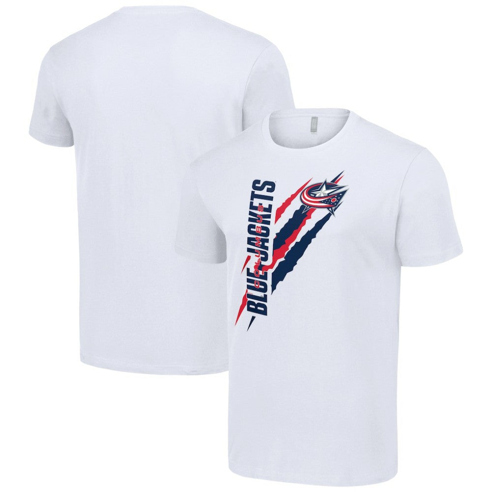 Columbus Blue Jackets Starter Color Scratch T-Shirt - White - NHL