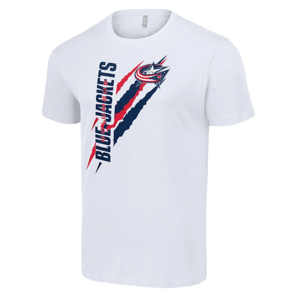 Columbus Blue Jackets Starter Color Scratch T-Shirt - White - NHL