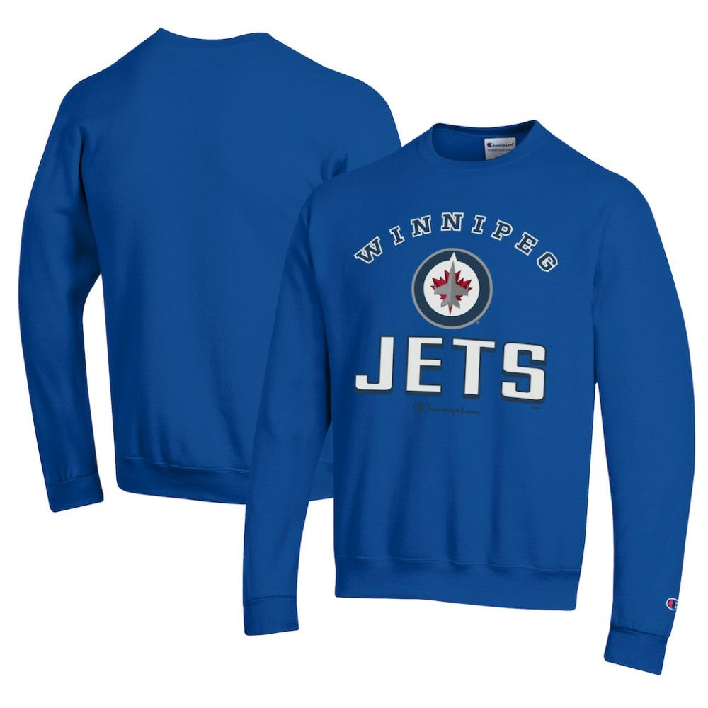 Winnipeg Jets Champion Eco Powerblend Crewneck Sweatshirt - Royal - NHL